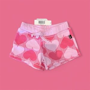 T2love Pink Heart Shorts (Size 6)